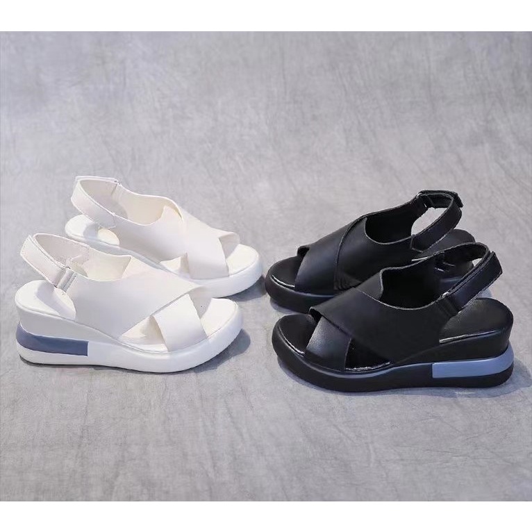 KZT-SW12 Sandal Wedges Strap Fashion Korea COD TERMURAH