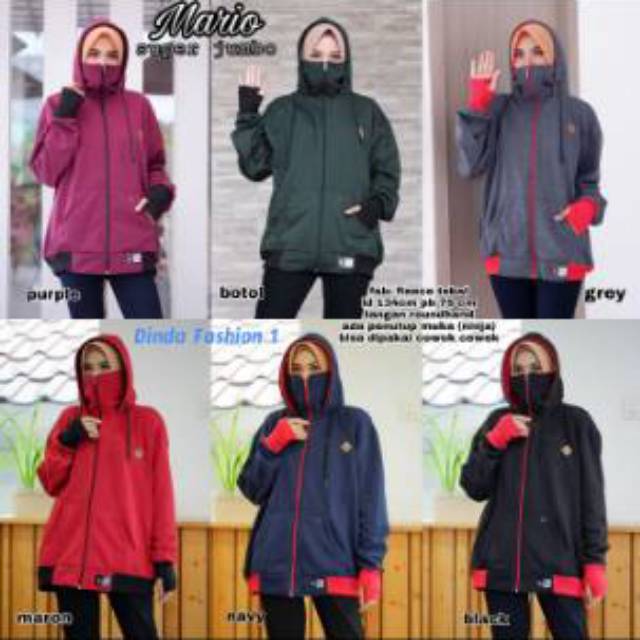 Mario super jumbo jaket wanita cewek super jumbo big size bahan tebal