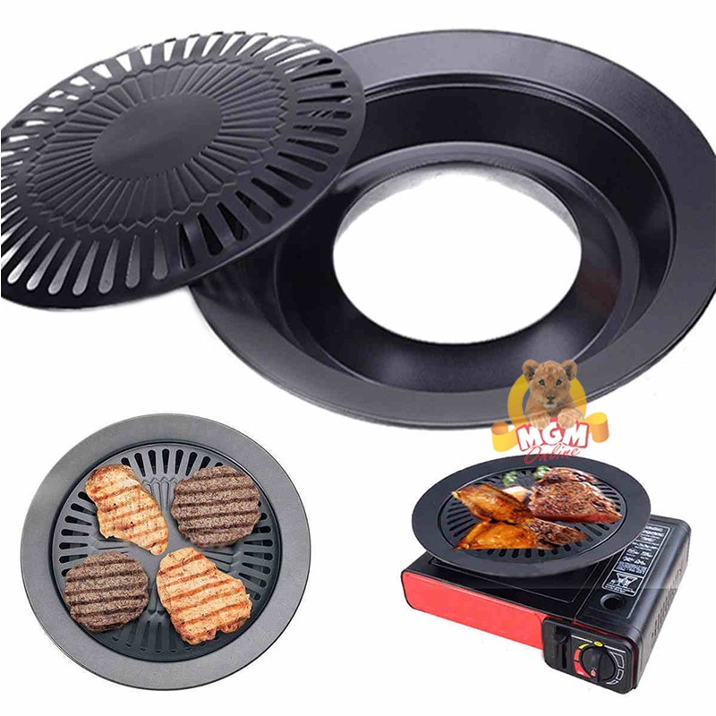 Panggangan Teflon Smokeless Barbecue Grill 32CM BBQ grill TEBAL