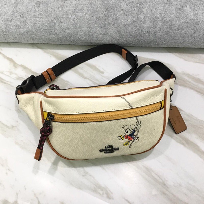 COACH x Disney Mickey Belt Waist Bag tas pinggang ORIGINAL FO ORI AUTHENTIC
