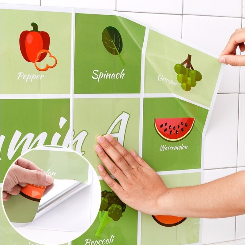 Stiker Dinding Bahan Pvc Tahan Air Dan Minyak Gambar Kartun Untuk Dekorasi Rumah