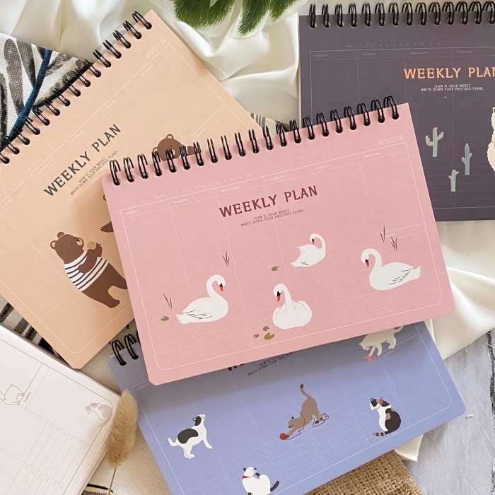 

[RESTOCK] Weekly Planner / Weekly Plan/ Buku Agenda Diary - Merah Muda