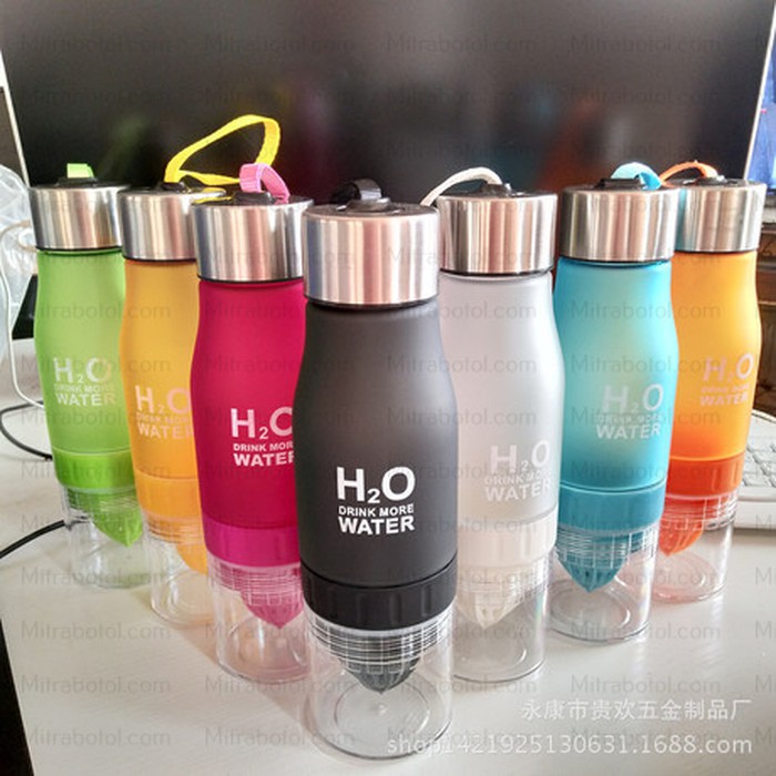 Botol Minum Infused H2O Drink More Water Perasan Jeruk 650 ml H839