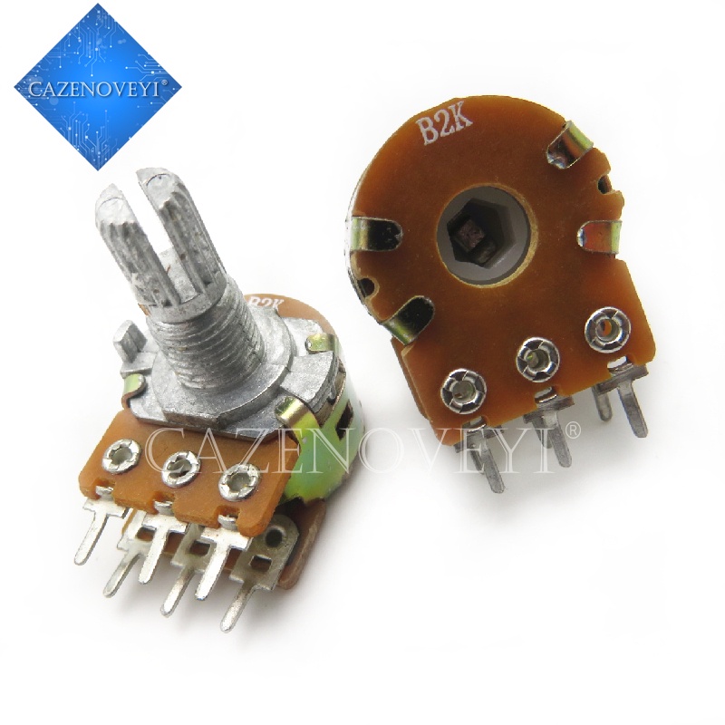 5pcs Potentiometer B1K B2K B5K B10K B20K B50K B100K B500K B1M 6Pin Shaft WH148 1K 2K 100K 5K 50K 500K 10K