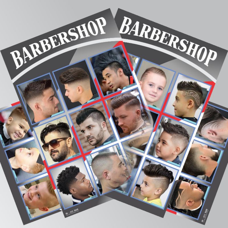 POSTER BARBERSHOP - PANGKAS RAMBUT : GAMBAR MODEL-MODEL POTONGAN RAMBUT