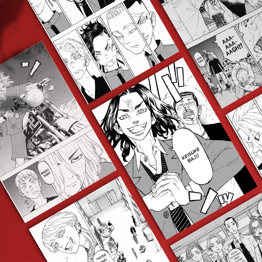 ( ISI 9 PCS ) Poster Dekorasi Kamar Panel Manga Anime Tokyo Revengers Mikey