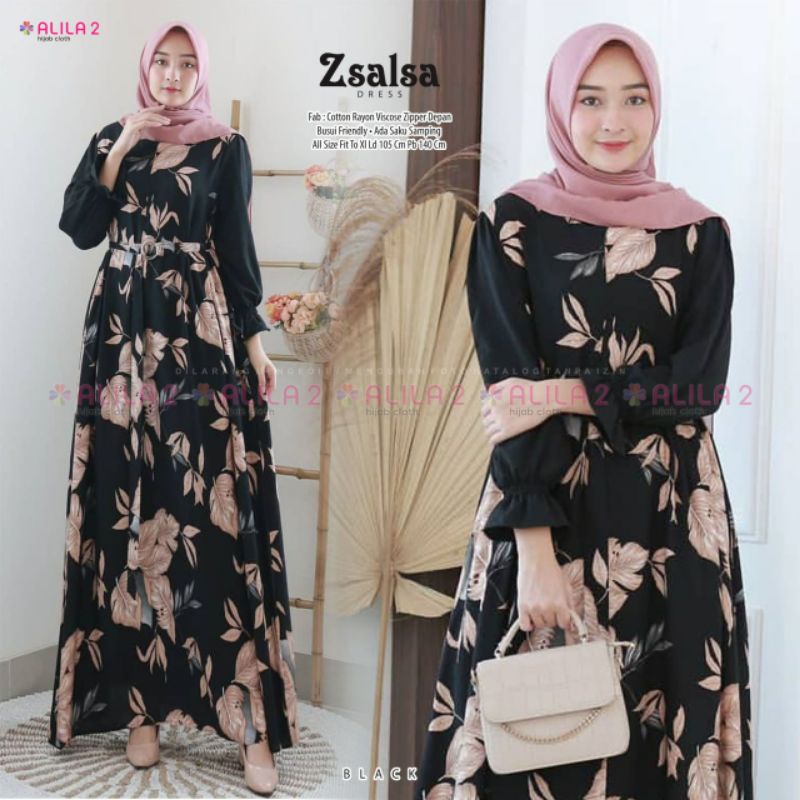 ZSALSA DRESS / NEW DRESS ORI ALILA / GAMIS TERBARU / BISA COD