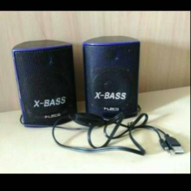 Speaker fleco f-018 x-Bass/ Speaker komputer atau laptop dan hp / Speaker digital Xtra Power sound