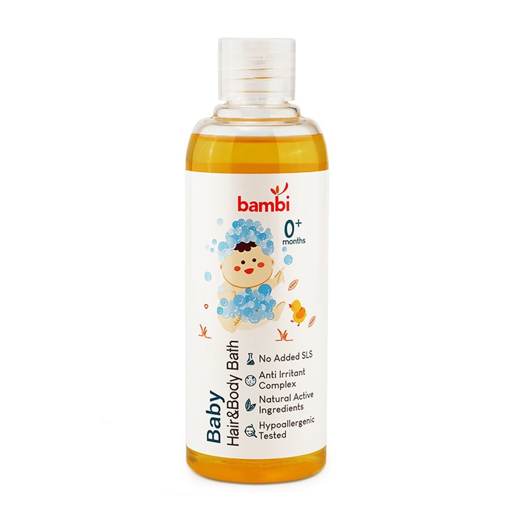 Bambi Hair &amp; Body Bath with Licorice &amp; Chamomile 200mL | Sabun Mandi Bayi