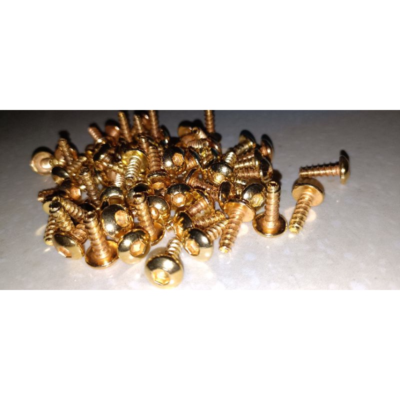 BAUT PROBOLT BODY KUNCI L BAUT BODY GOLD isi 20biji