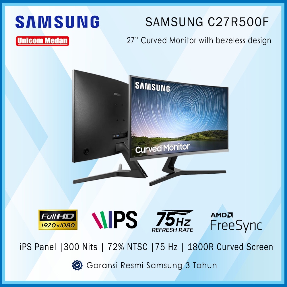 Samsung 27 inch C27R500 Curved Monitor Full HD