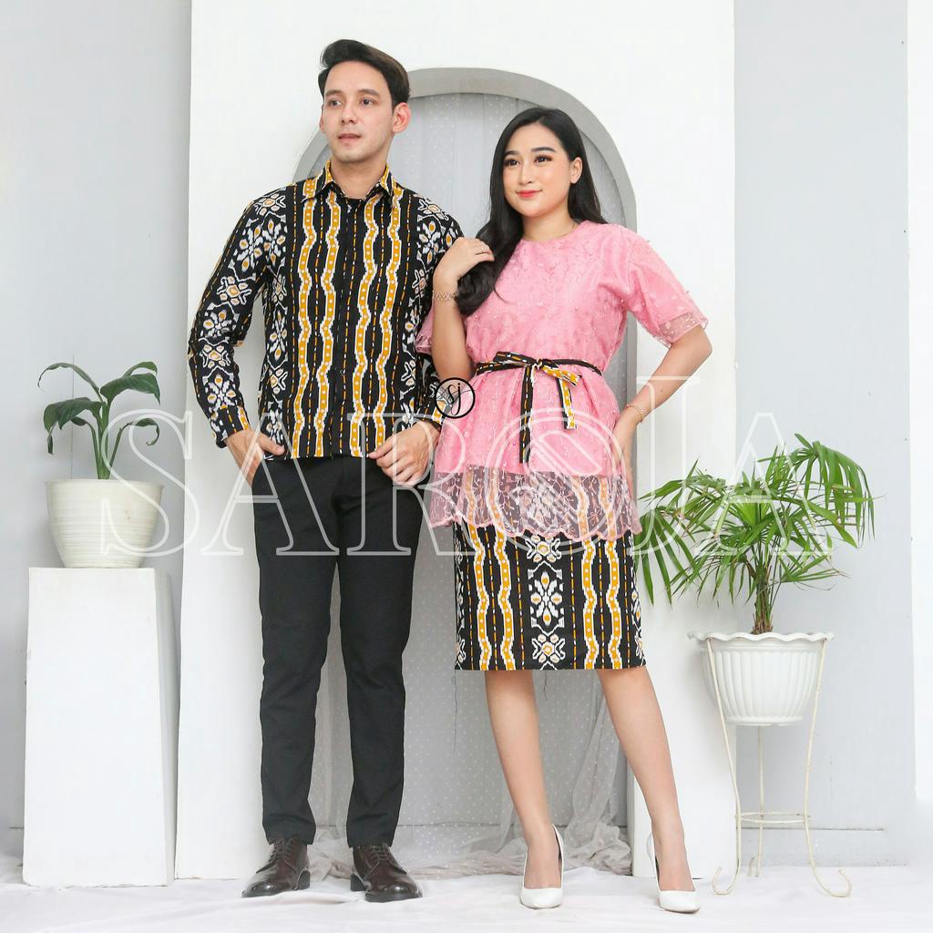 Saroja | Couple Dress Isabel Dress Brukat Batik Katun