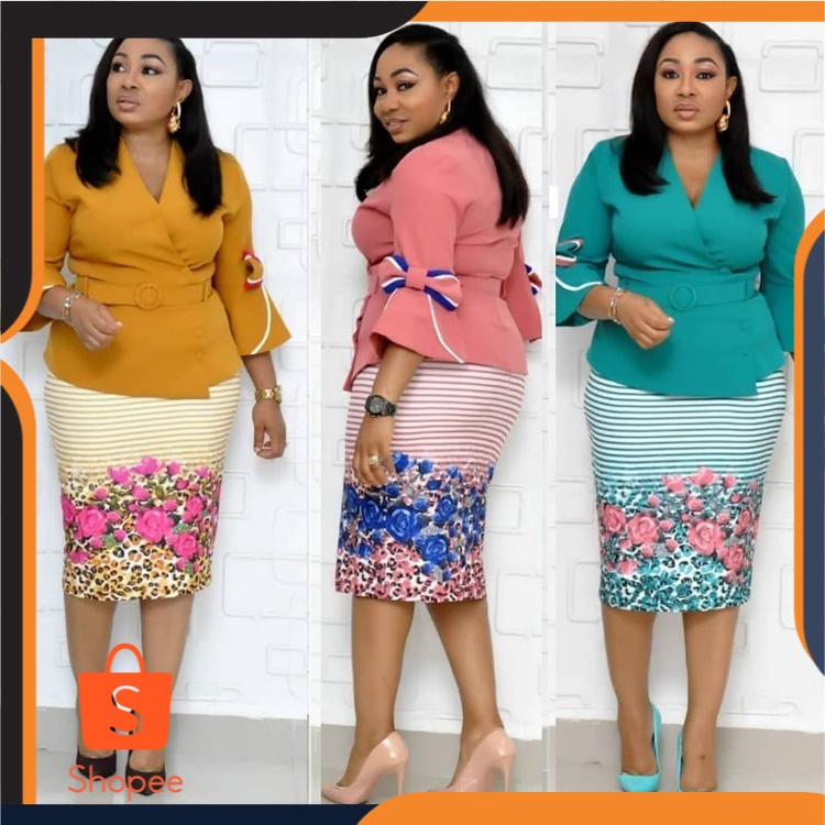 Jumbo Dress XL5XL Afrika Plus Ukuran Wanita  VLeher Berkobar Lengan Busur Gaun Cetak Jx002