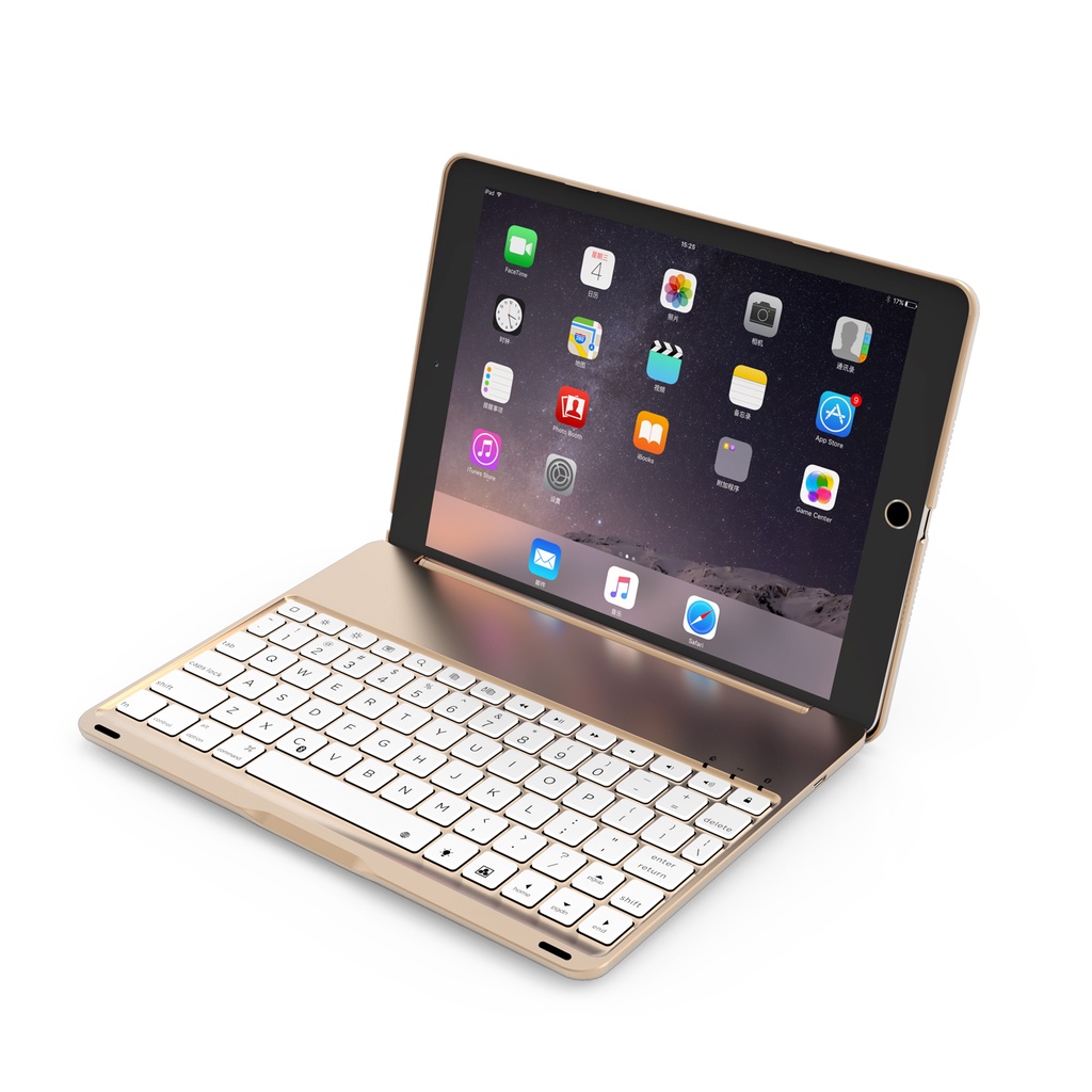 BLUEFINGER F8S iPad Case Bluetooth Keyboard for New iPad and iPad Air