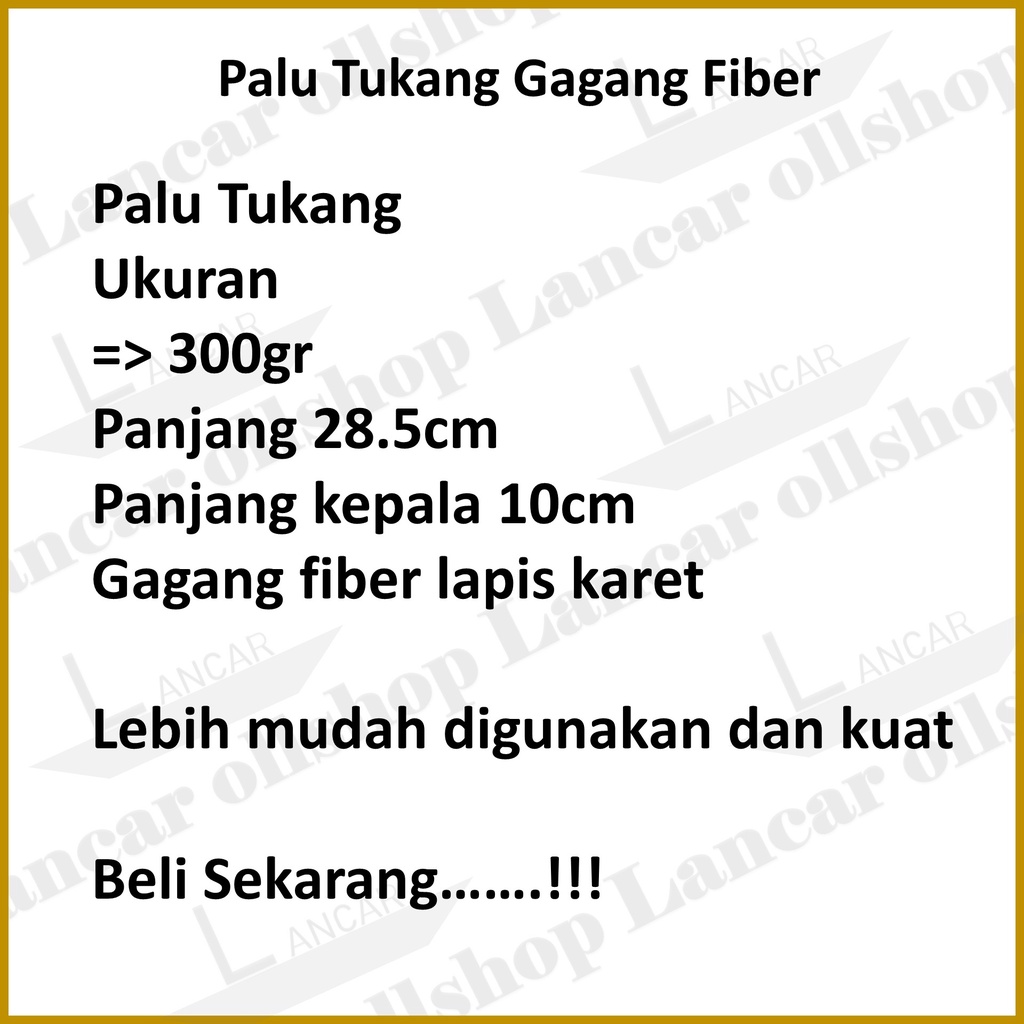 Palu tukang gagang fiber 300g