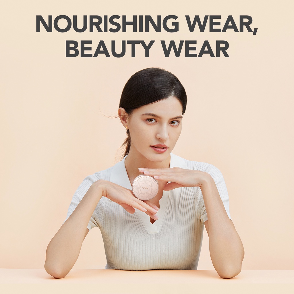 Y.O.U NoutriWear+ Flawless Cushion Foundation  SPF 40 PA +(Nourishing, Poreless Full)