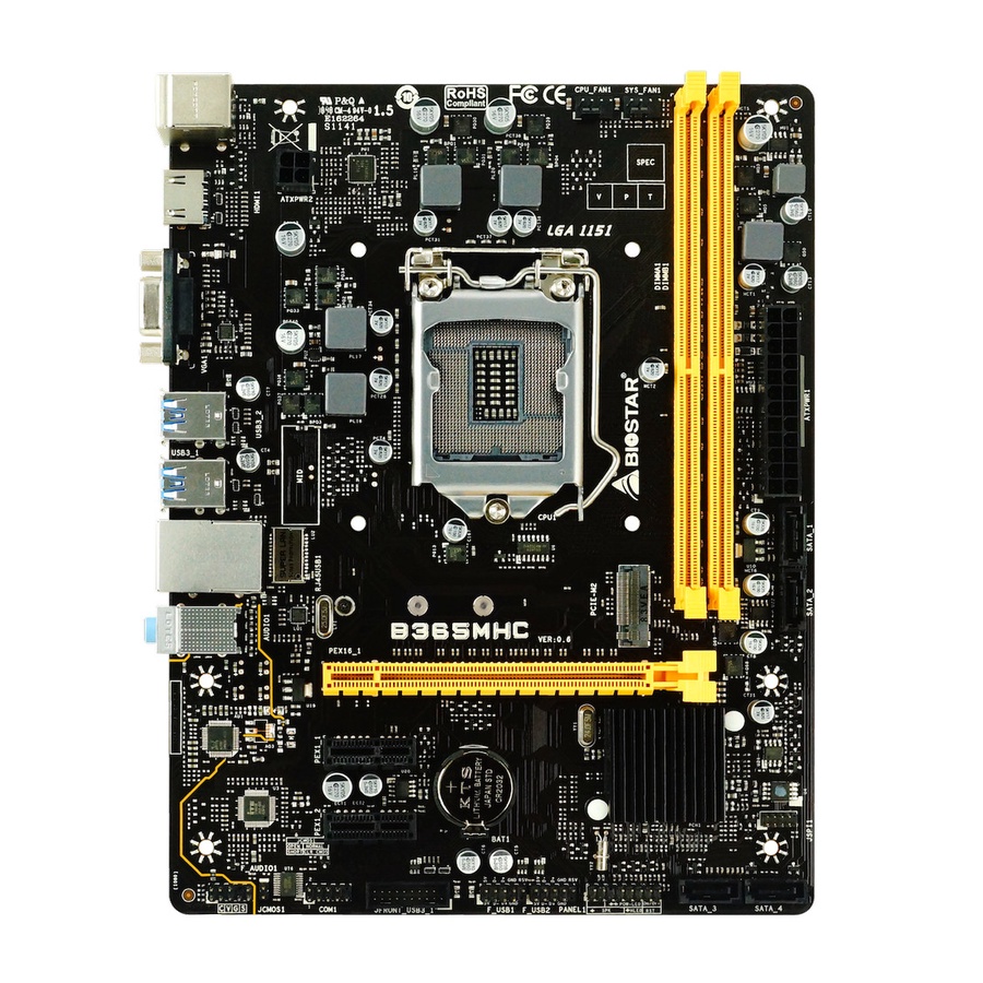 Biostar B365MHC (LGA1151V2, Intel B365, USB3.1, DDR4)