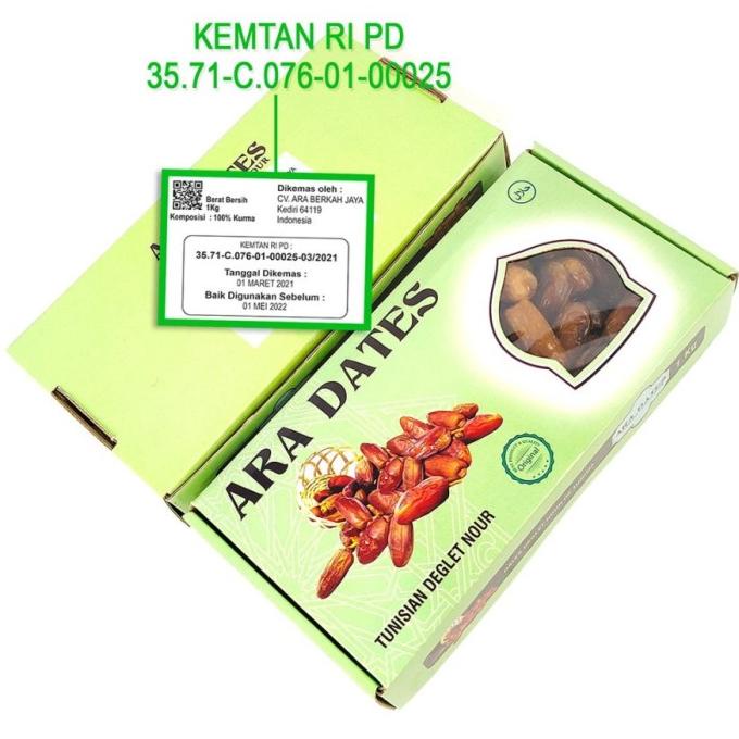 

Kurma Tunisia Tangkai 1 Kg Premium Kemtan Ara Dates