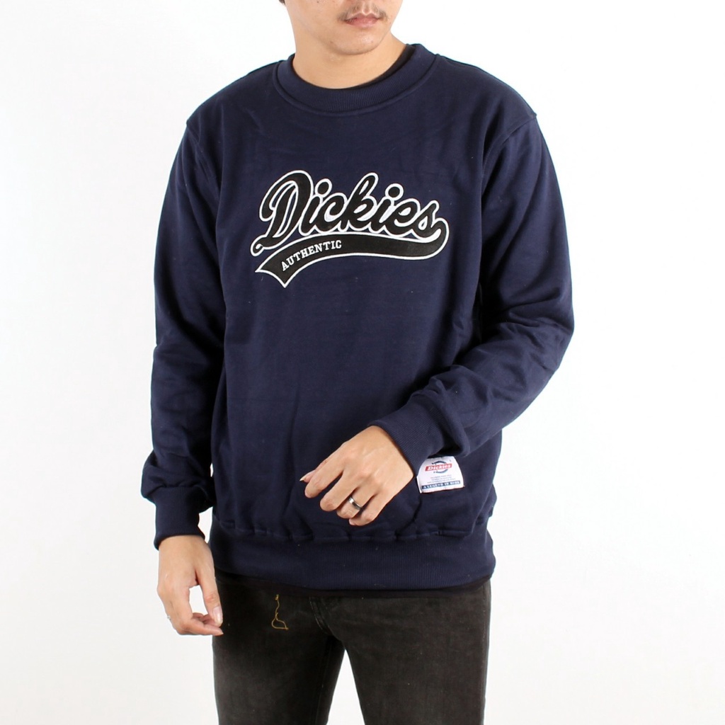 Sweater Pria/Sweatshirt Dickies Crewneck Putih Full/Sweater Pria Wanita Terbaru/Sweater Diskies/Cod