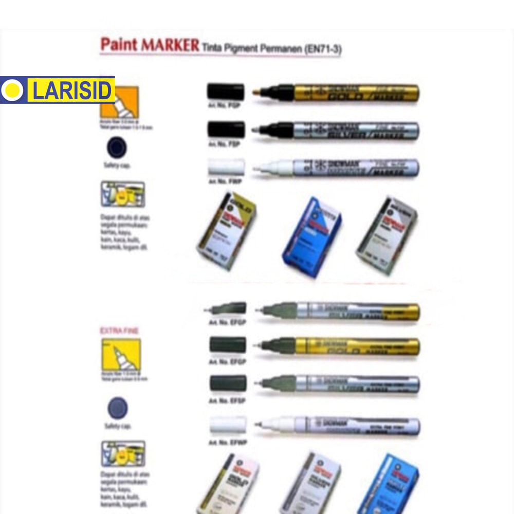 

PAINTMARKER SNOWMAN EXTRA FINE - FINE - MEDIUM - GOLD - WHITE - SILVER