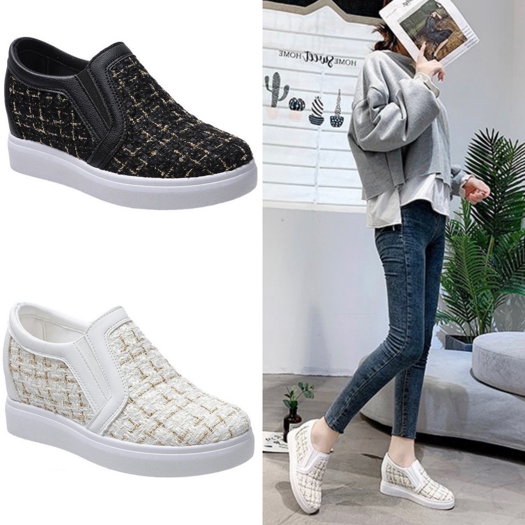 AVANCEID 1863 Sepatu Sneakers Boots Wanita Canvas Kerja Sekolah Hitam Import