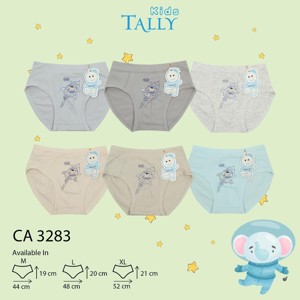 TALLY KIDS BOY 3283| CD CELANA DALAM ANAK COWOK LAKI-LAKI SEGITIGA | BAHAN KATUN I SIZE M - XL