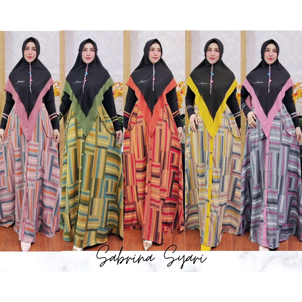 SABRINA SERIES SYARI BY ERCE PRODUCTION_Gamis Syar'i Kekinian Terlaris Termurah Bestseller