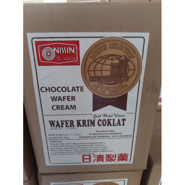 Wafer Chocolate Nissin Loss2an dus 4kg