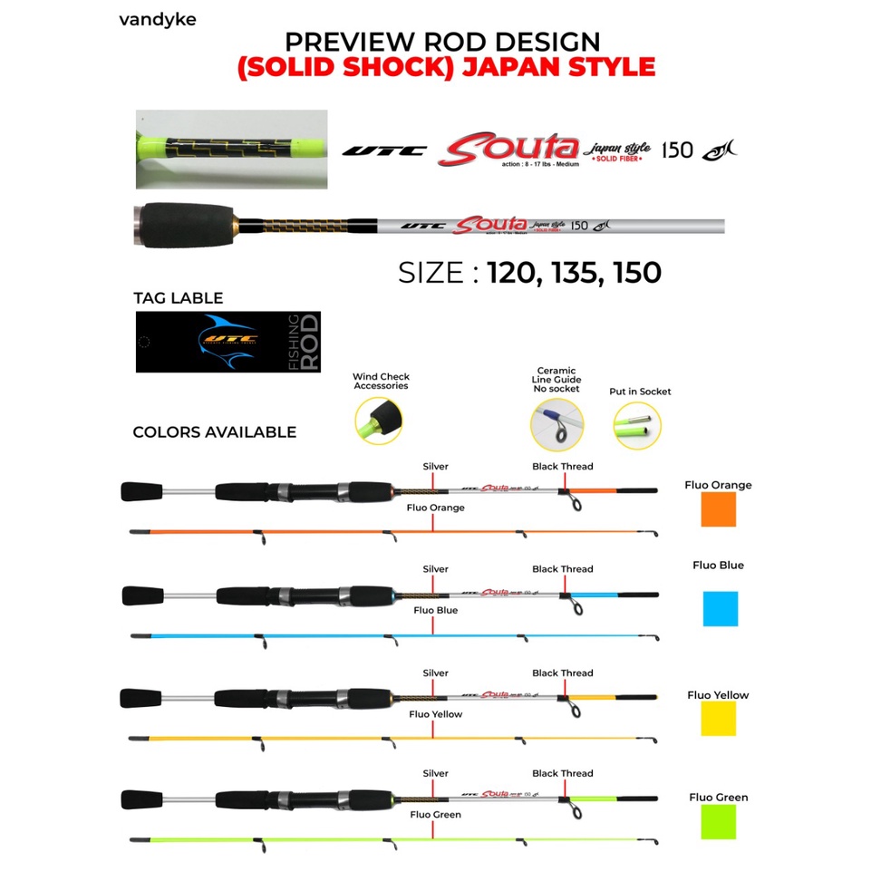 Joran Pancing Bahan Fiber Solid Gagang JAPAN STYLE Action Medium Kuat
