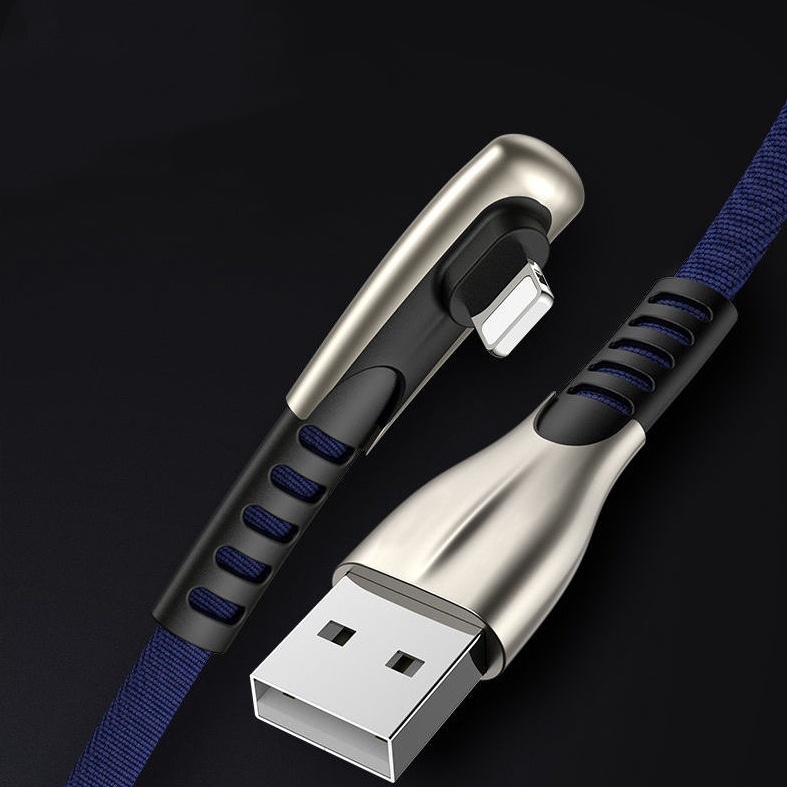 Kabel Data / Charger Micro Usb / Type C 5a Fast Charging Model Kepang Bahan Nilon Untuk Iphone