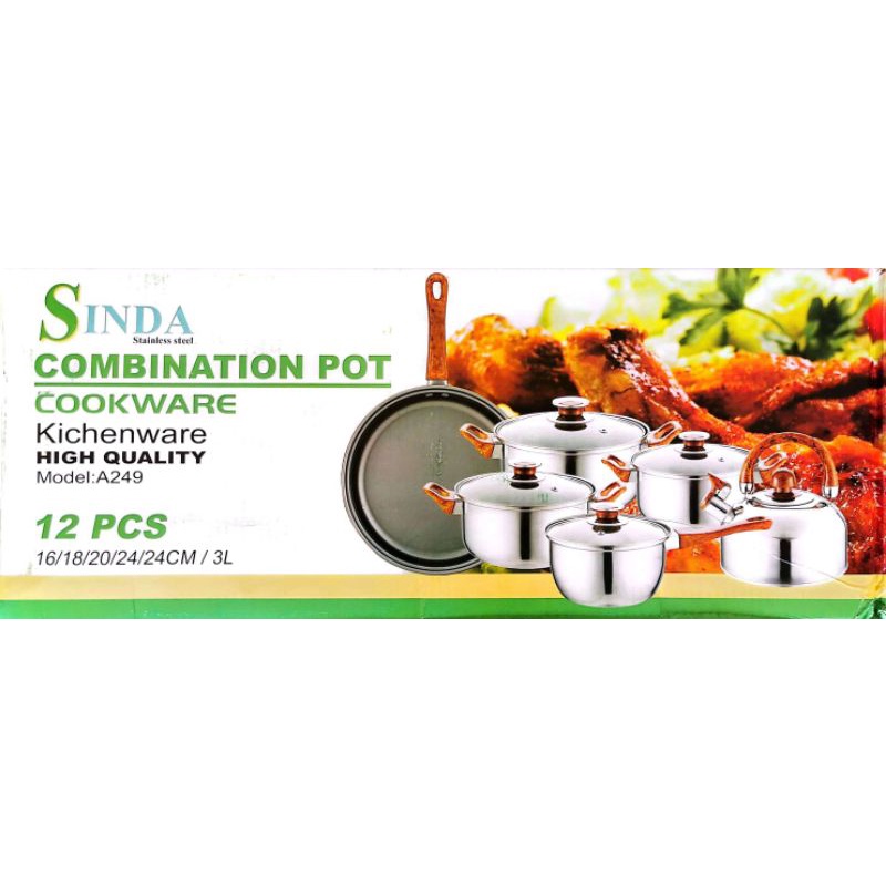 Sinda Cooking Pot Panci Set A249 12pcs