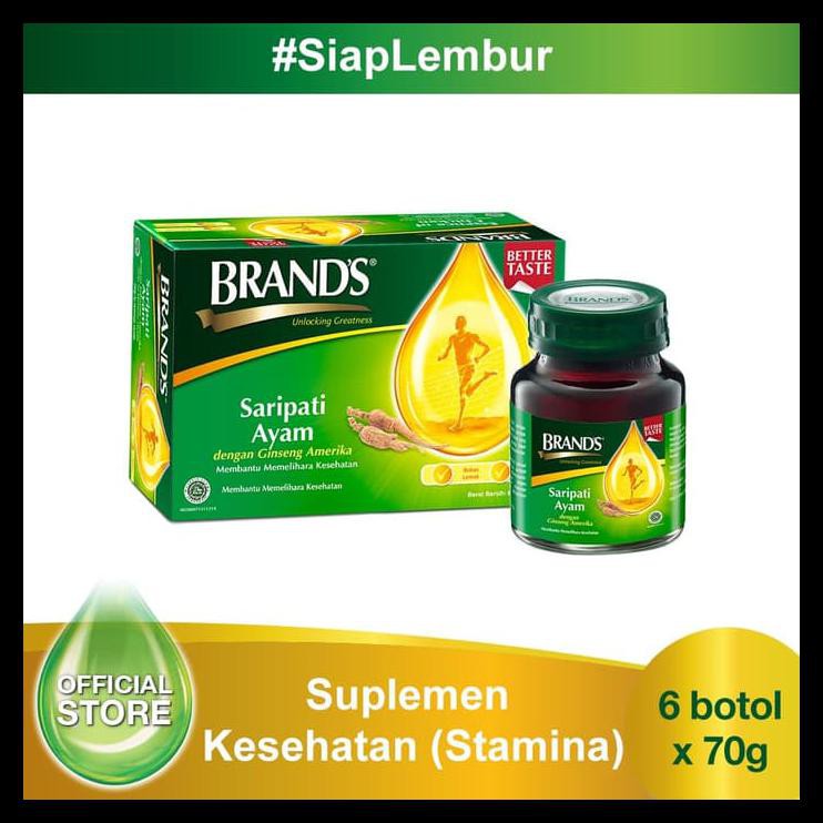 

Brand'S Saripati Ayam Dengan Ginseng Amerika 70 Gr (Isi 6 Botol)