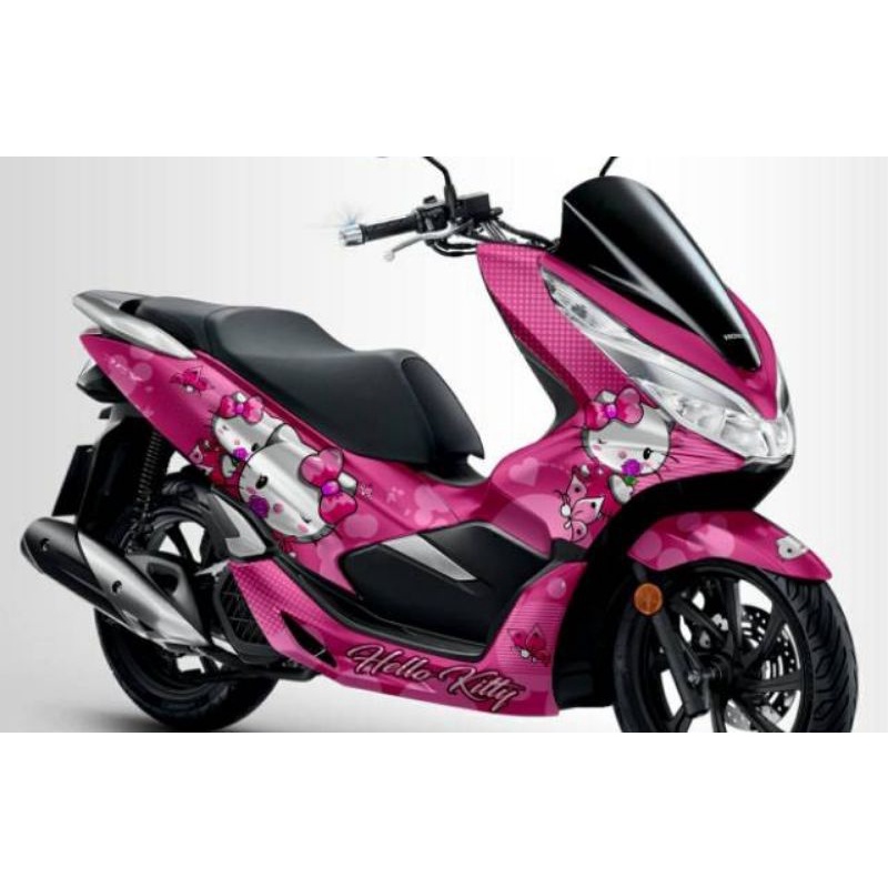 DECAL MOTOR HONDA PCX 150 full body motif hello kitty cantiikkkk