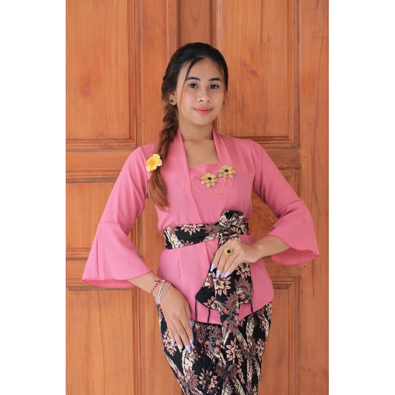 (kebaya saja) kebaya rumbai polos moscref legan terompet