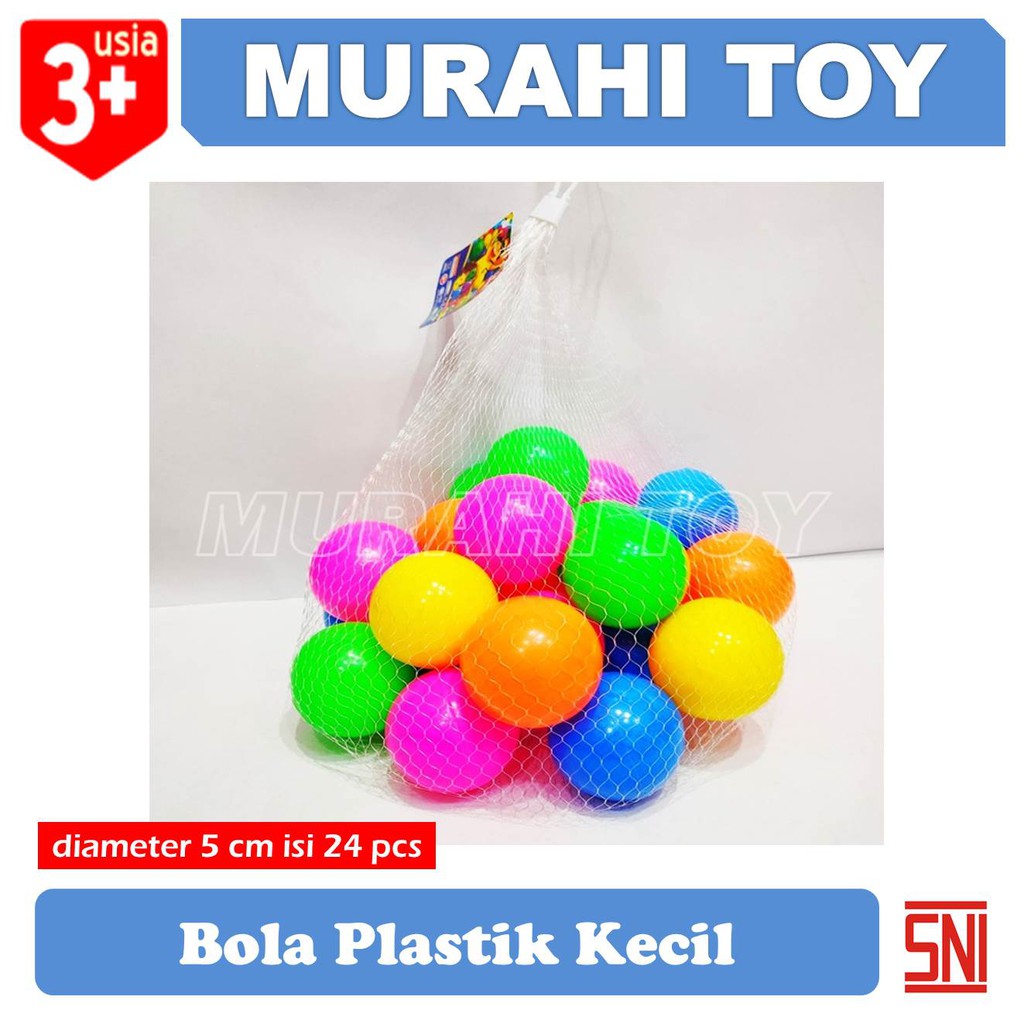 mainan bola plastik kecil warna warni/bola mandi 65BM-24IM