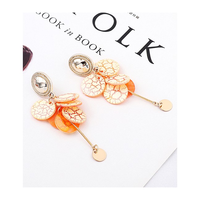 LRC Anting Tusuk White Round Tassel Earrings Y61773