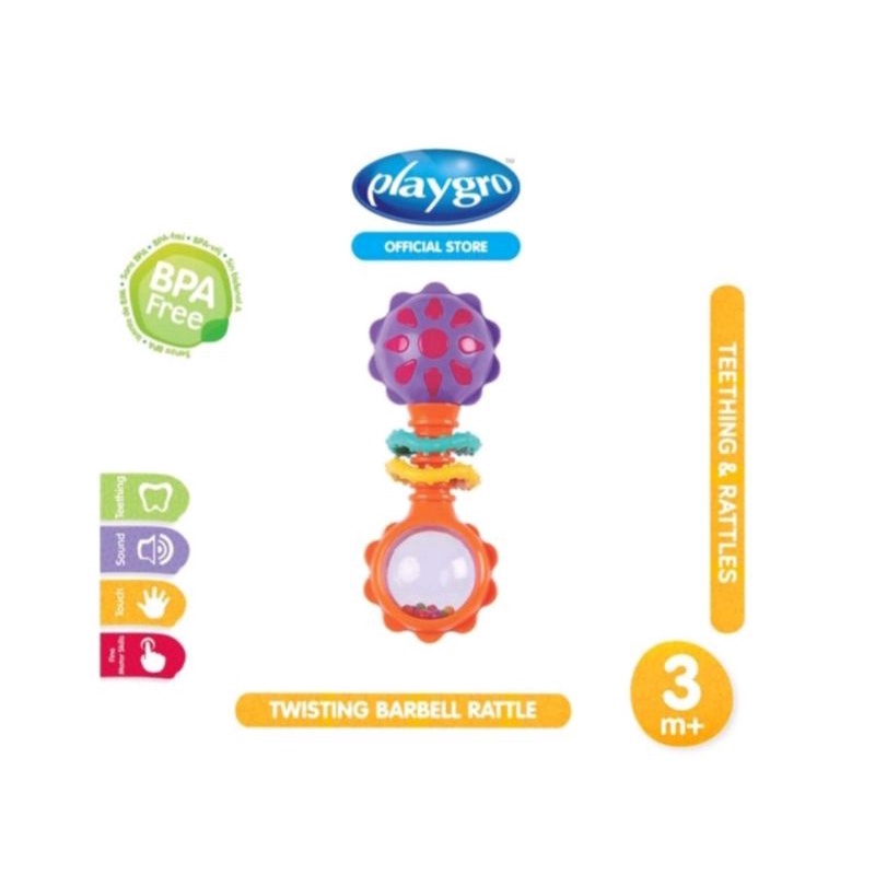 Playgro Twisting Barbell Rattle