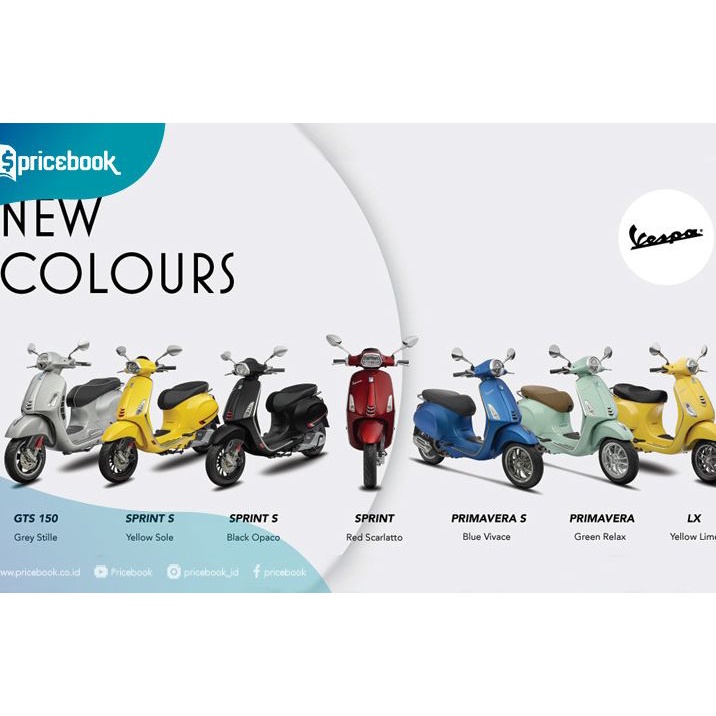 VESPA COLORS DITON Premium Pilok Pilox Cat Semprot Warna VESPA (Purple, Blue, Yellow, Pink, Orange, Ivory, Green, Red, Black, Grey, dll) 400cc