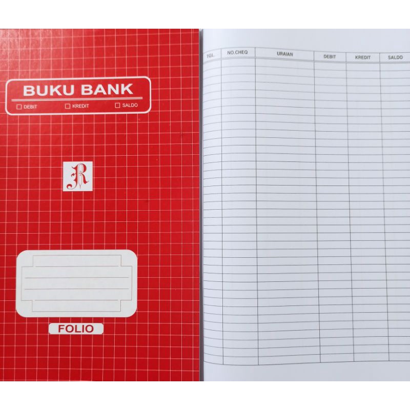 Buku bank folio buku cek buku besar