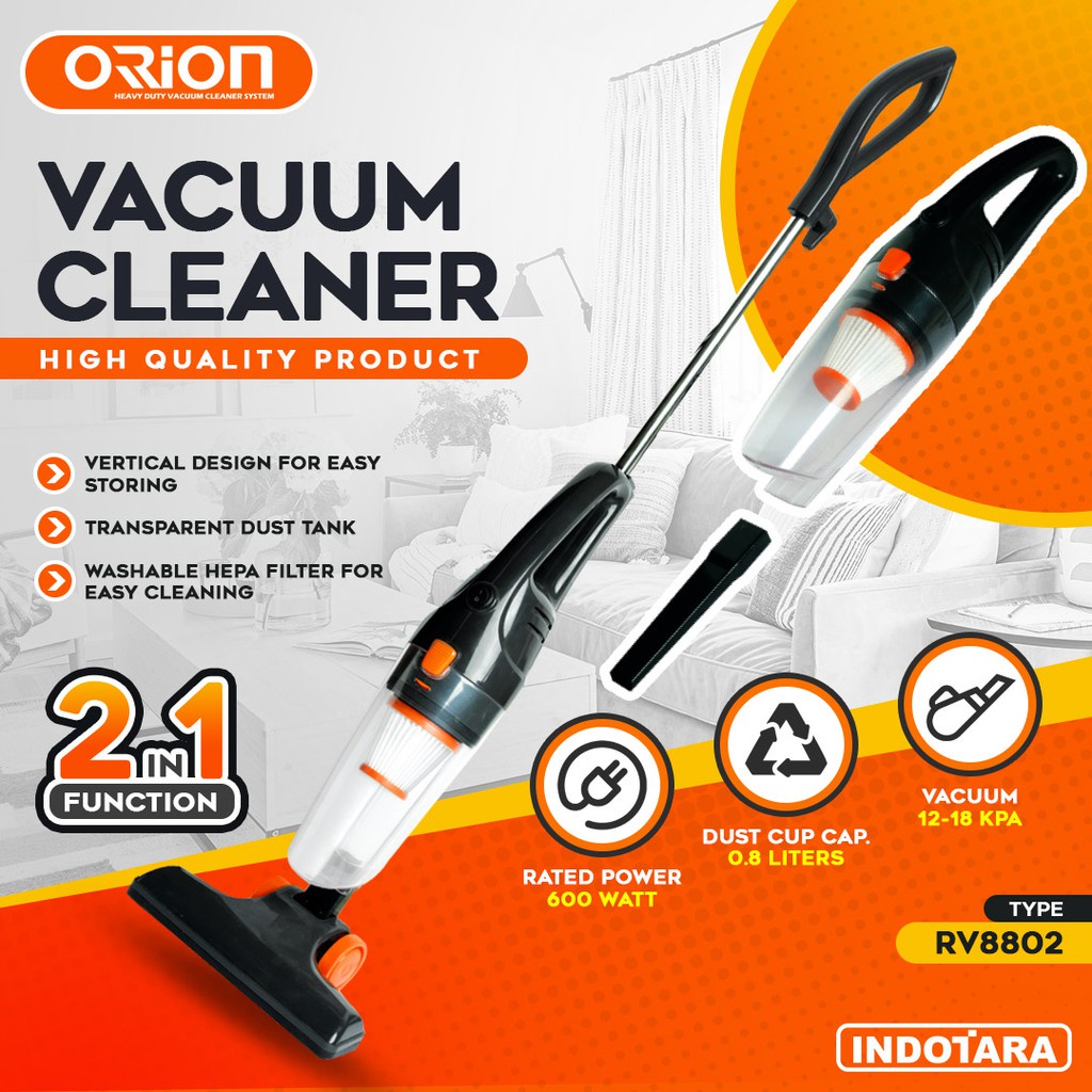 Vacuum Cleaner / Alat Penyedot Debu Orion - RV8802 Black