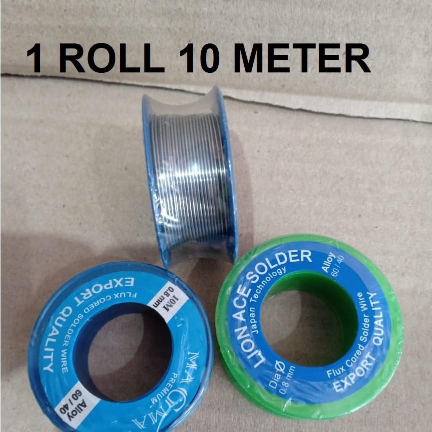 Timah Solder Per 1 Roll (Varian 2 meter - 5 meter dan 10 Meter)