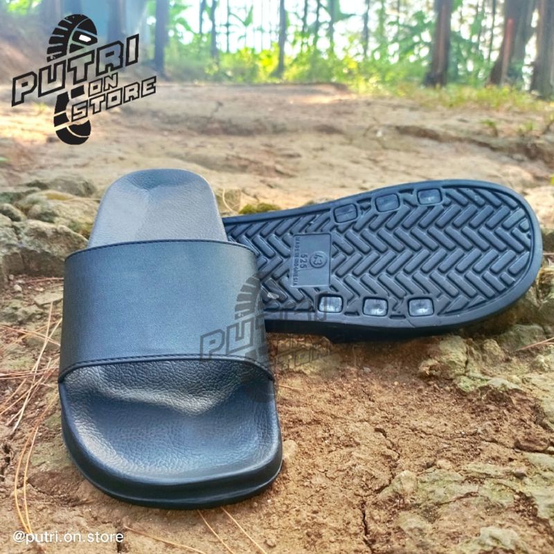 Sandal Slop Distro Polos Pria dan Wanita tanpa LEM model Premium, Slop, Slide, dan Slip On Terbaru