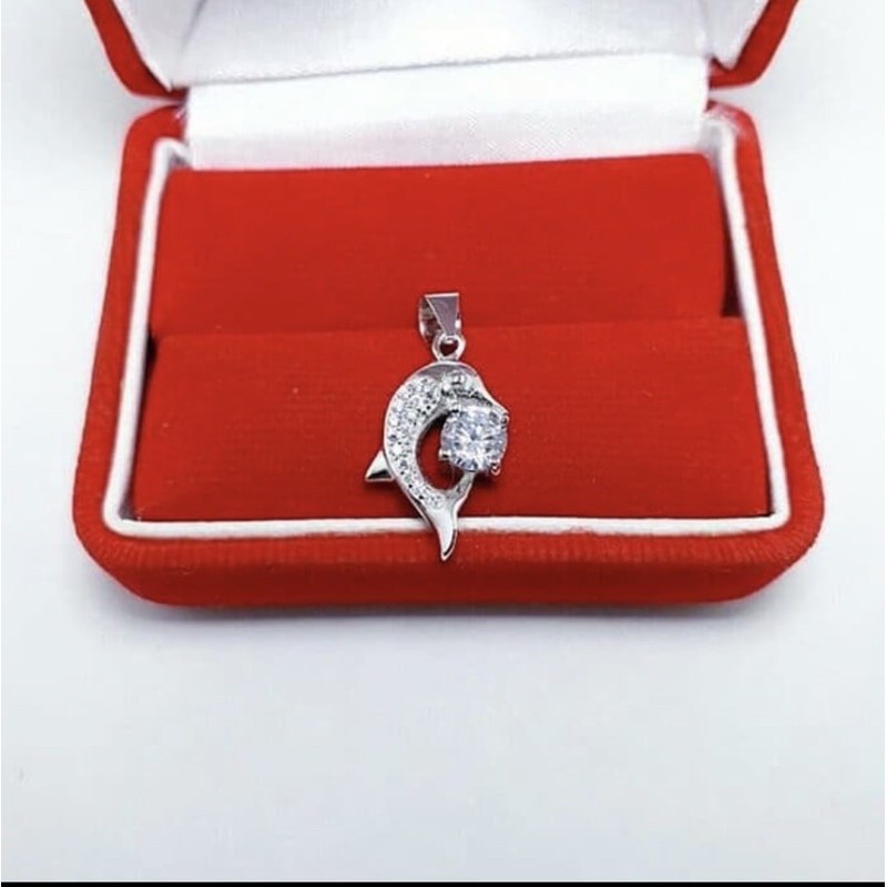 Liontin dolphin liontin perak 925 liontin pria liontin wanita perak 925 lapis emas putih