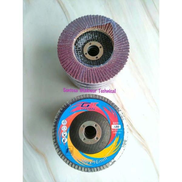 4&quot; Amplas Susun Gerinda Fleksibel Kain Flap Disc Disk 4 Inch
