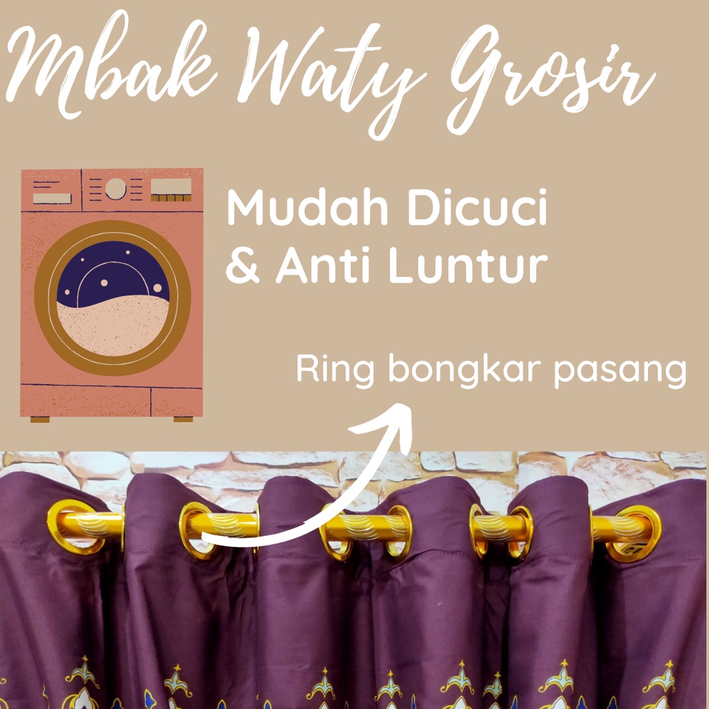 Watygrosir MOTIF BARU gorden batik Homemade 12 Lubang Ring Smokring Besar Kain Gorden Grosir Murah Produksi Sendiri