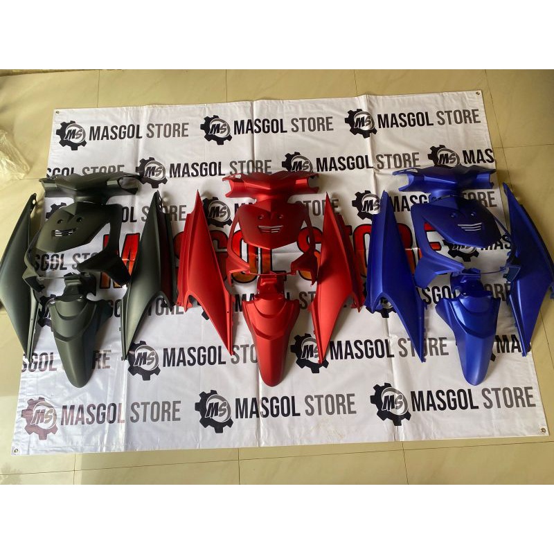 Cover Body Full Halus Honda Beat Karbu 2008 - 2012 Merah Doff - Hitam Doff - Biru Doff - Silver Doff