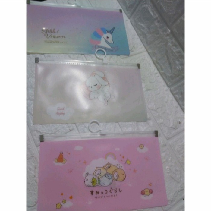 

Trendi Tempat Pensil Bening Transparan Unicorn / Pouch Serbaguna / Pouch Atk Gilaa!!!