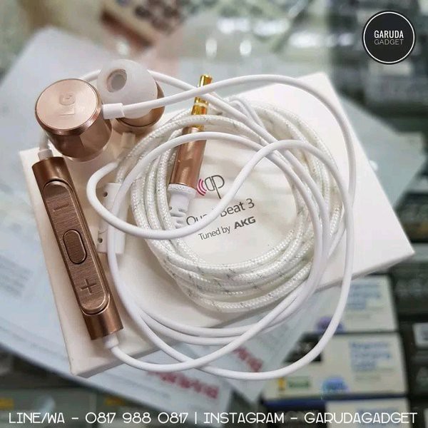 HEADSET EARPHONE QUADBEAT 3 LG V10 V20 NEXUS 6 BY TUNED AKG ORIGINAL