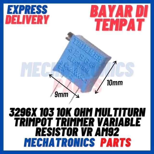 [PAS-9397] 3296X 103 10K OHM MULTITURN TRIMPOT TRIMMER VARIABLE RESISTOR VR AM92