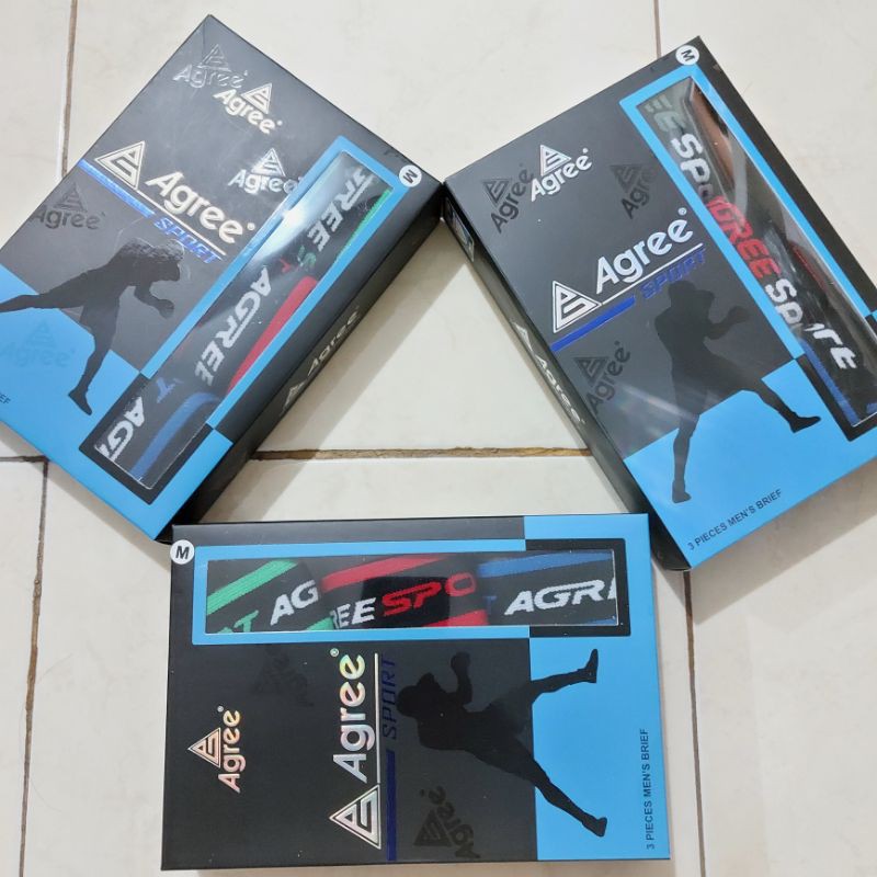 CELANA DALAM PRIA AGREE 2308  / CD PRIA AGREE SPORT BIRU | 3PCS